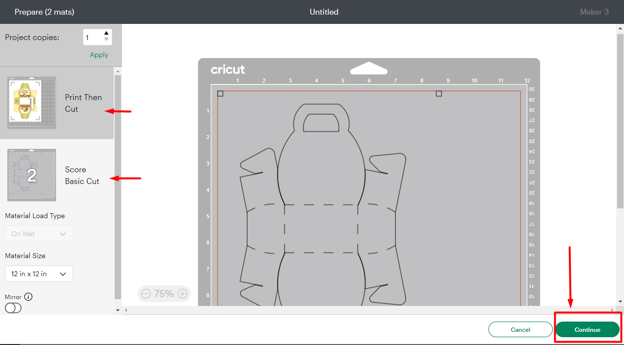 How To Use a SVG cut file and "Print Then Cut" Feature in Cricut Design Space to print