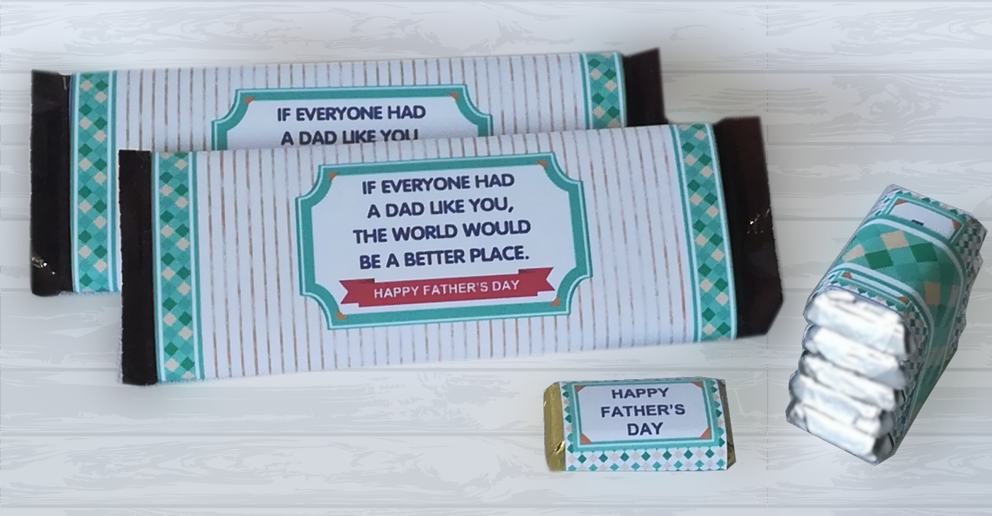 Father's Day candy bar wrappers