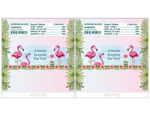Flamingo Candy Bar Wrapper Sample
