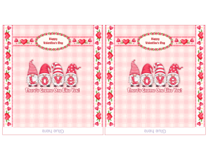 Valentine Gnome Wrapper with Text