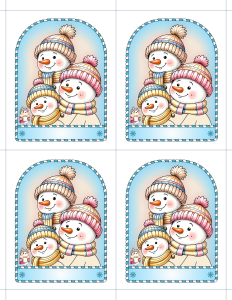 Snowmen Printable Cards
