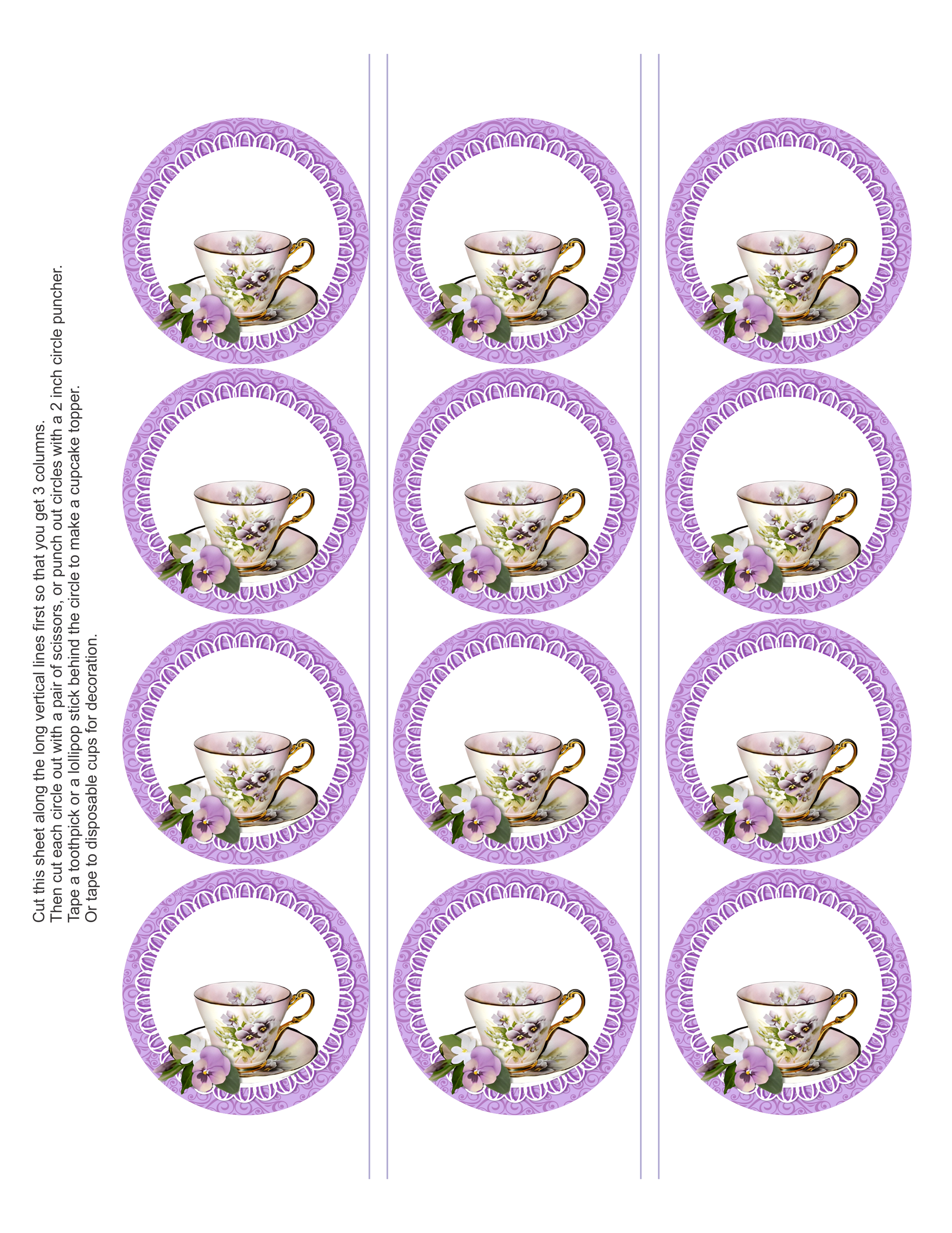 Free Printable Of The Day Cupcake Toppers Free Printable Of The Day Cupcake Toppers