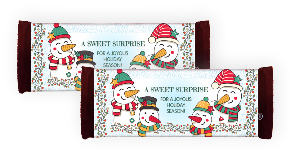 Jolly Snowmen Candy Wrappers