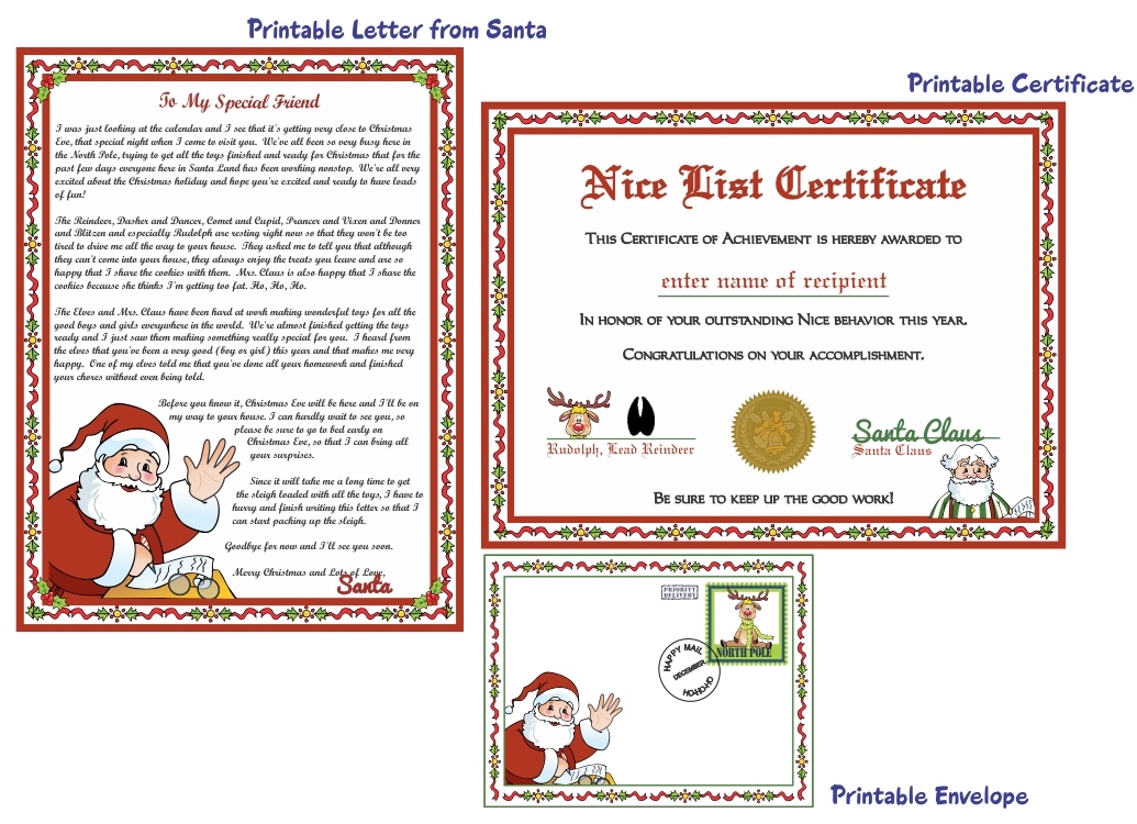 Nice List Certificate Template Free - Nice Naughty Certificates