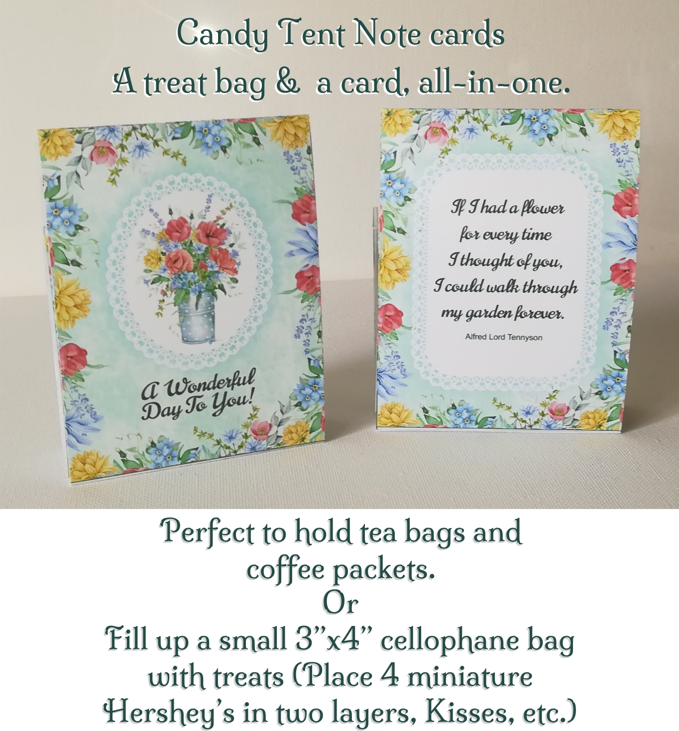 Floral gift packaging printable