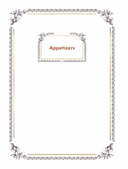 Editable recipe binder dividers printable